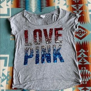 PINK Red White and Blue T-shirt